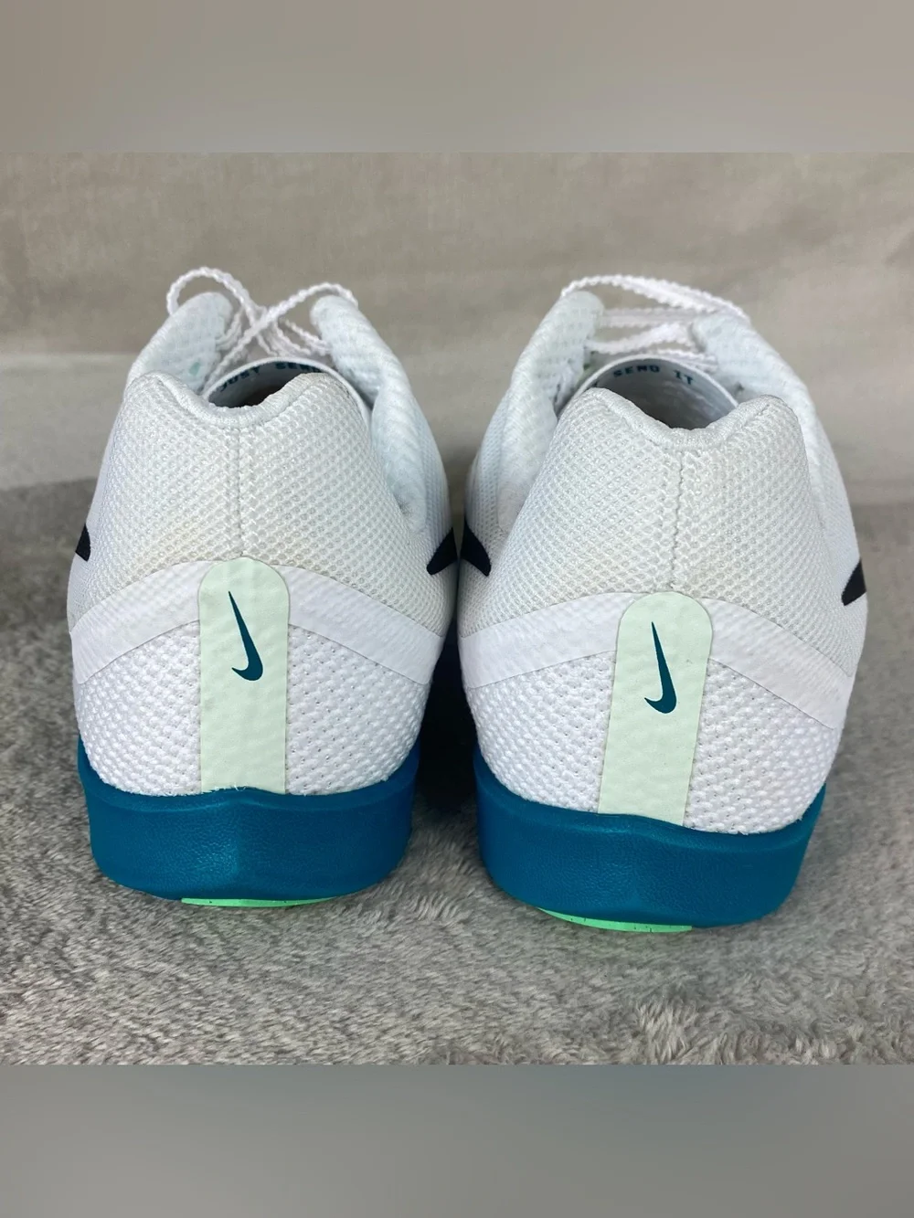 Nike Zoom Rival Distance White Mens Size 9 Track Shoes Spikes FZ9653-102 NEW